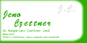 jeno czettner business card